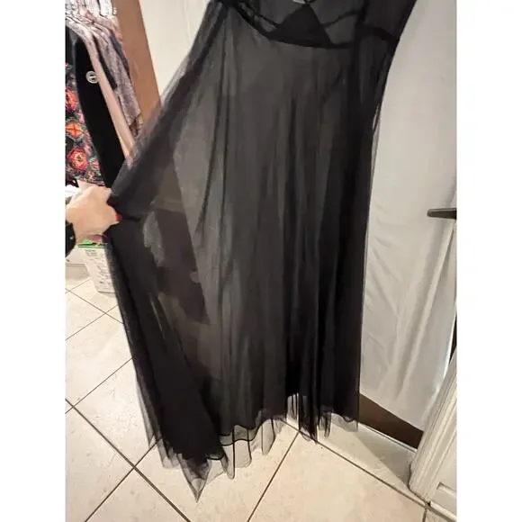 tall black dress pants Victoria's Secret Sheer Lace Trim Mini Slip – Calico main image 1